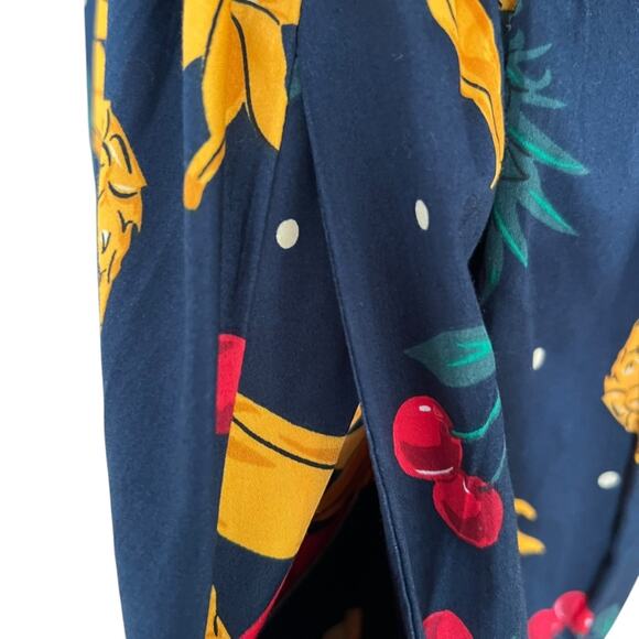 MODCLOTH Dress Medium Midi Retro x COLLECTIF Lauren Polka Fruit Tropical RARE - Picture 7 of 14